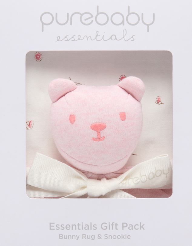 Purebaby - Bunny Rug  & Snookie Gift Pack-Babies