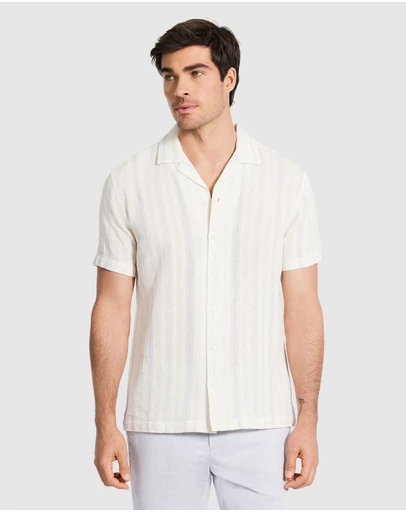 Tarocash - Delos Stripe Textured Shirt