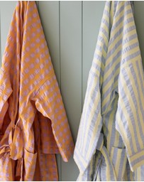 Mosey Me - Butter Blue Seersucker Short Robe