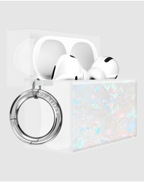 Flaunt - Flaunt Opal Shell with Silver Clip Case for AirPod Pro 3