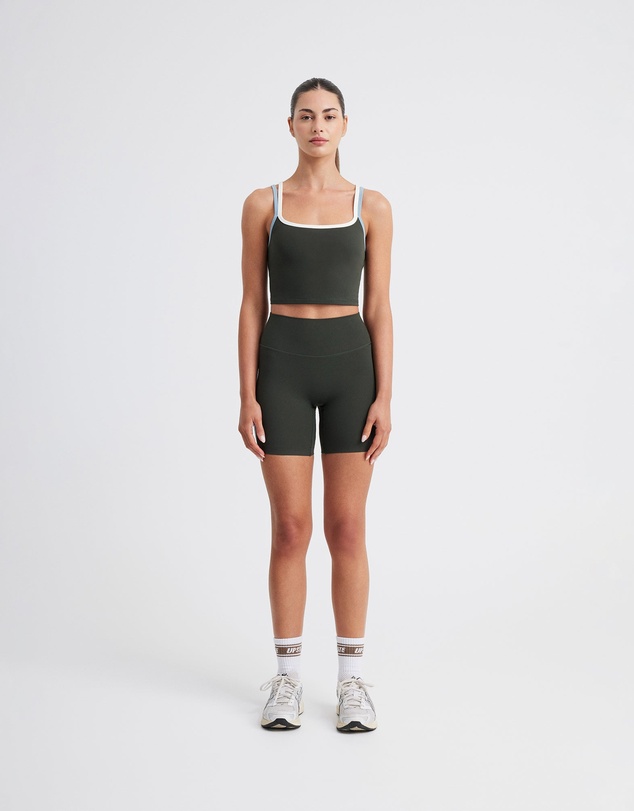 Upstate - Air Sculpt Strappy Layered Tank - Urban Ivy