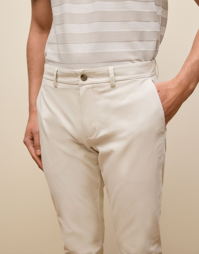Trenery - Slim Fit Chino Pant in Stone