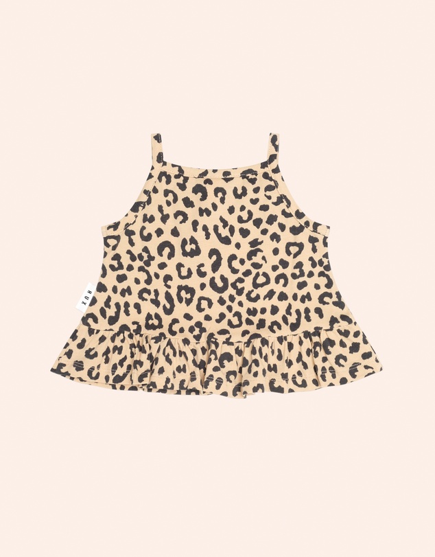 Huxbaby - Leopard Peplum Tank Top - Babies-Teens
