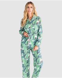 Sant And Abel - Women's Martinique® Green Banana Leaf Long PJ Set