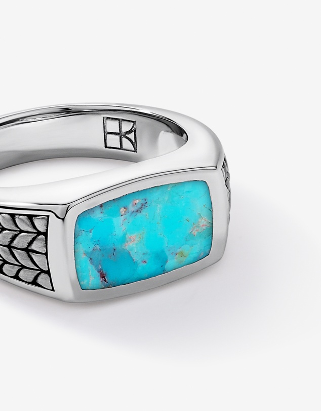 Michael Hill - Turquoise Signet Ring in Sterling Silver