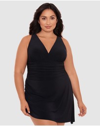 Magicsuit - Celine V Neck Short Plus Size Swimdress