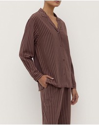 Assembly Label - Zayla Silk Stripe Long Sleeve Shirt