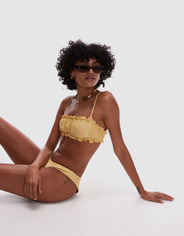TOPSHOP - Miami Frill Bandeau Bikini Top
