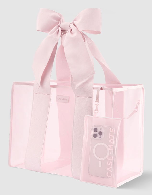 Case-Mate - Case-Mate Ballet Pink Bow Tote w/ Phone Pouch
