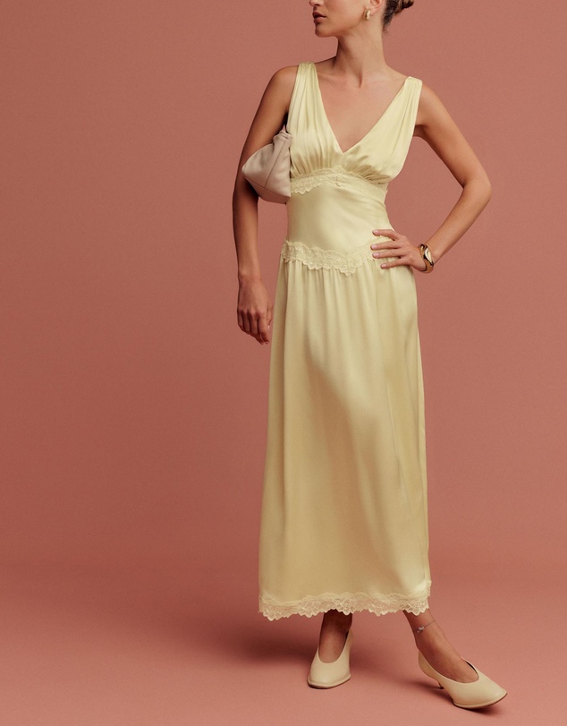 Stasia Silk Dress by Reformation Online | THE ICONIC | Australia
