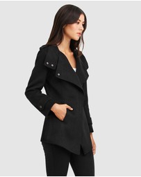 Belle & Bloom - Bad Girl Wool Blend Moto Coat
