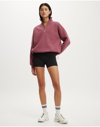 Cotton On Body Active - Plush Half Zip Sweatshirt
