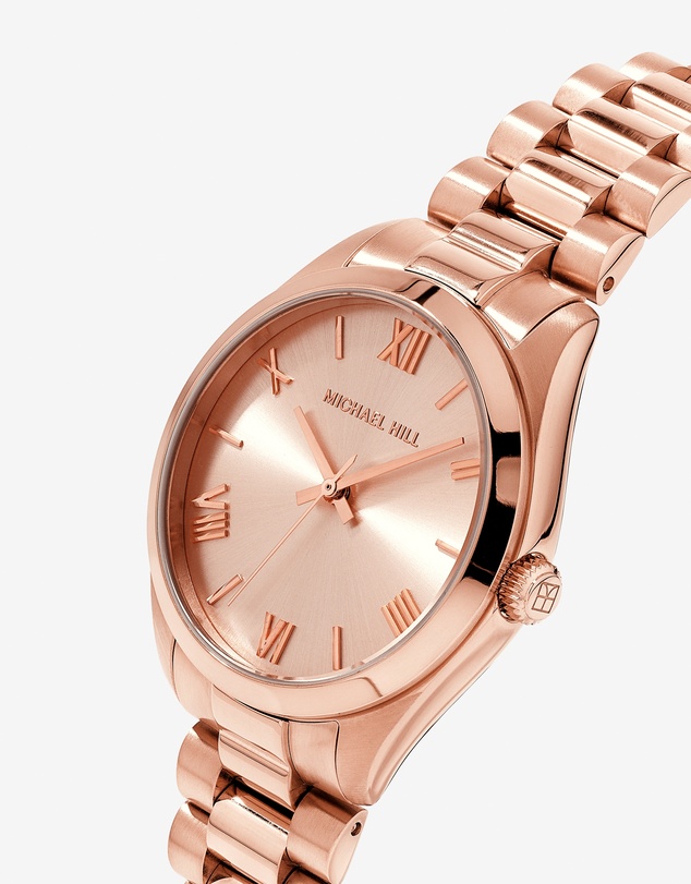 Michael Hill - Women's 32.5mm Dress Watch in Rose Gold-Tone Stainless Steel