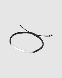 Kuzzoi - ICONIC EXCLUSIVE - Bracelet Rectangle Geo Trend Nylon 925 Sterling Silver