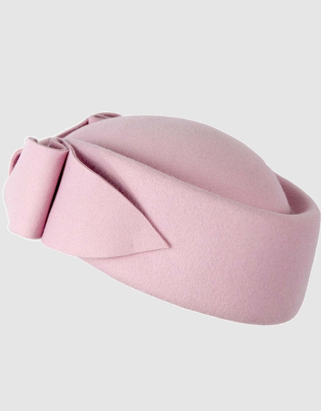 Max Alexander - Felt Pink Pillbox Hat