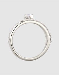 Elli Jewelry - Ring Crystal Wedding Cocktail 925 Sterling Silver