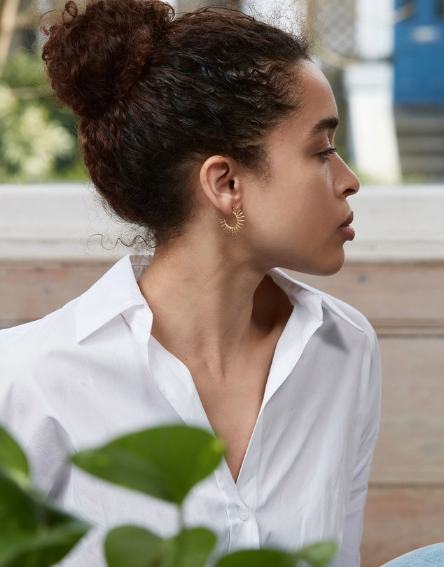 Ottoman Hands - Aylin Gold Hoop Earrings