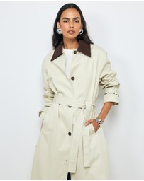 AERE - Organic Cotton Belted Trench Coat
