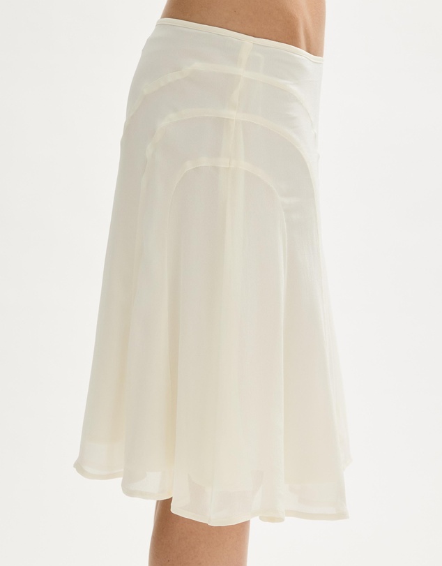 Minima Esenciales - Ophir Sheer Panelled Midi Skirt