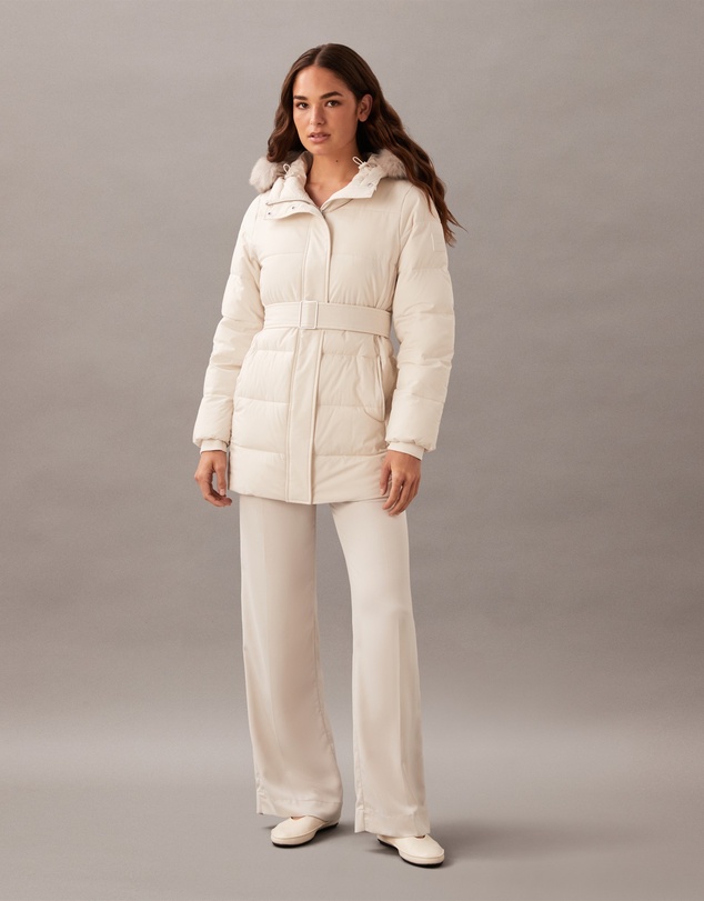 Calvin Klein - Belted Matte Quilted Jacket