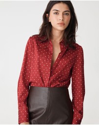 Forcast - Courtney Satin Spot Shirt