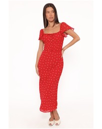 Petal & Pup - Sherrie Maxi Dress - Red Polka Dot