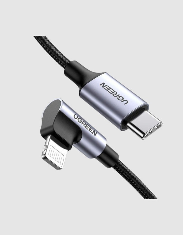 Ugreen - UGREEN MFi 90° USB-C to Lightning Cable Fast Charge 3A