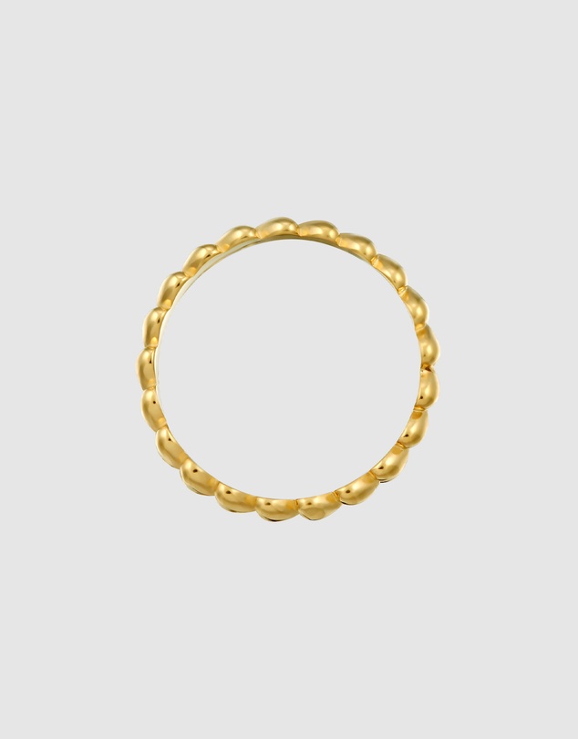 Elli Jewelry - Heart Eternity Band Ring in Gold-Plated 925 Silver