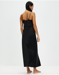 Gingerlilly - Ilona Silky Satin Long Chemise