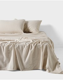Linen House - Flannelette Plain-Dyed Sheet Set