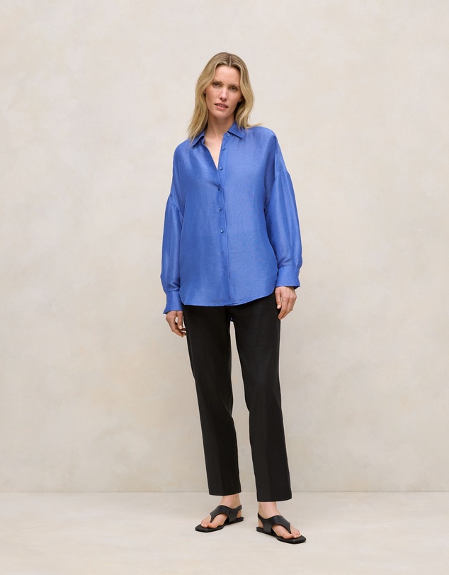 Trenery - Stretch Linen Blend Pull On Pant in Black