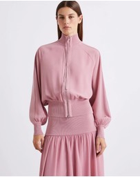 Marella - Blush Zip-Up Blouse