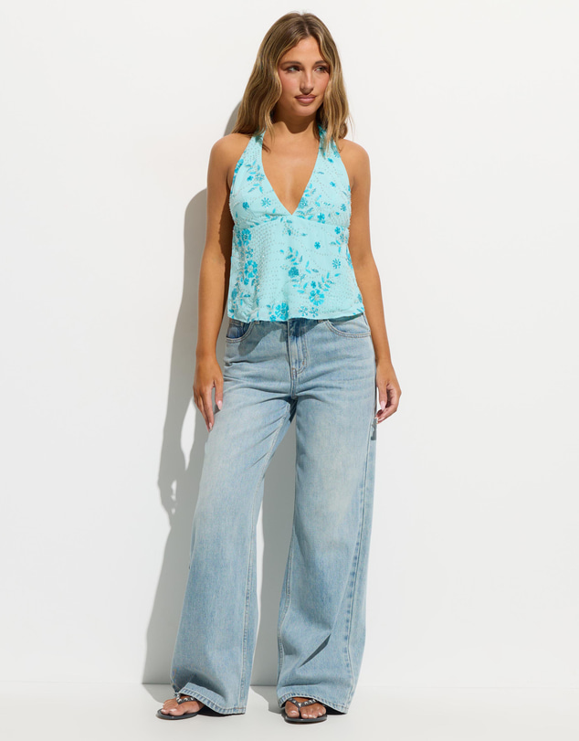 Dazie - Lulu Embellished Halter Top