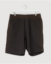 Revibe - Repaired Bassike Universal Pull On Denim Shorts - AU L