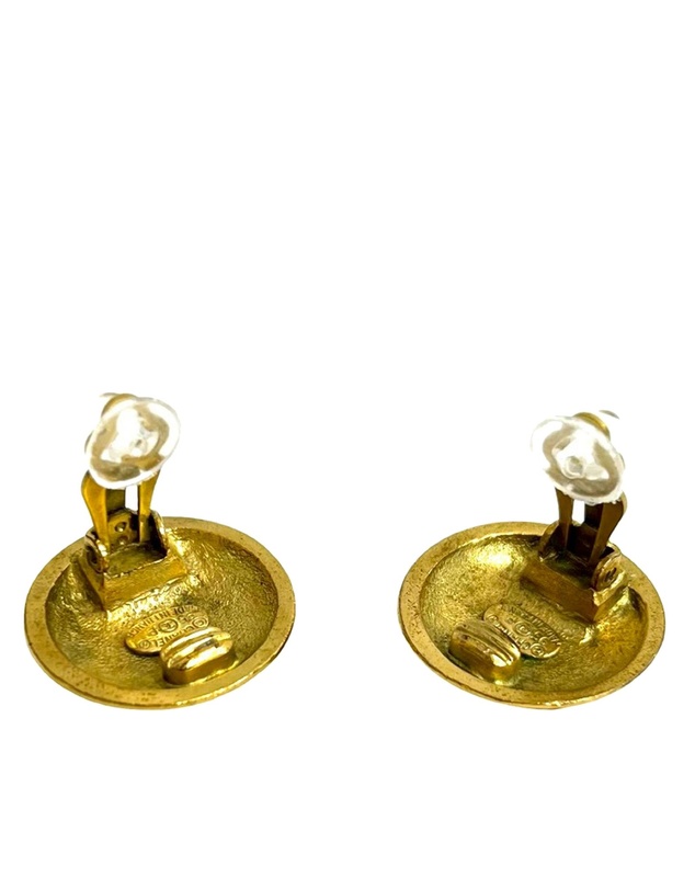 Pre-Loved by Azura Reborn - Pre-Loved CC Gold Plated Clip On Earrings