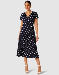 SACHA DRAKE - Reverse Wrap Midi Dress