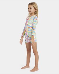Billabong - Girls 0 to 5 Sun Shift One Piece Shortie Rash Vest