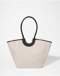 & Other Stories - Leather-Detailed Straw Tote Bag