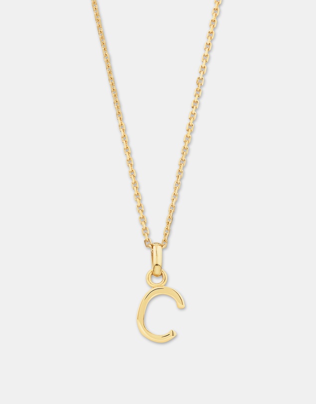 Michael Hill - C Initial Pendant in 10kt Yellow Gold
