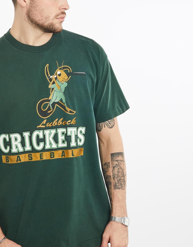 Vintage by The Real Deal - Pre Loved - Vintage 90s Lubbock Crickets Baseball Tee
