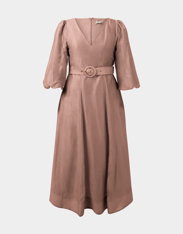 Forcast - Marlie Puff Sleeve Midi Dress