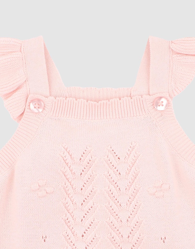 Bebe by Minihaha - Organic Pink Bobble Knit Bodysuit - Babies