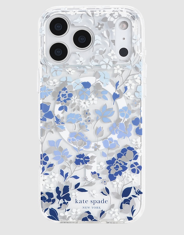 Kate Spade - Kate Spade Flowerbed Blue MagSafe Case for iPhone 17 Pro Max
