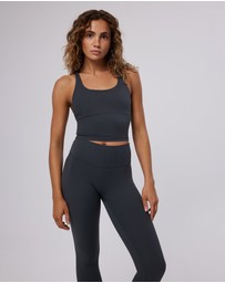 Upstate - Air Sculpt Strappy Sports Tank - Slate