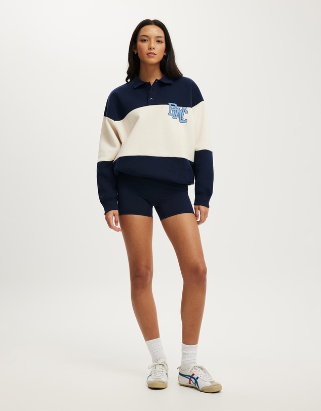 Cotton On Body Active - Plush Graphic Rugby Sweatshirt