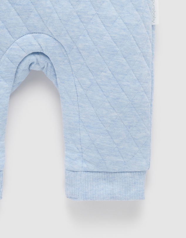 Purebaby - Quilted Track Growsuit-Kids-Babies