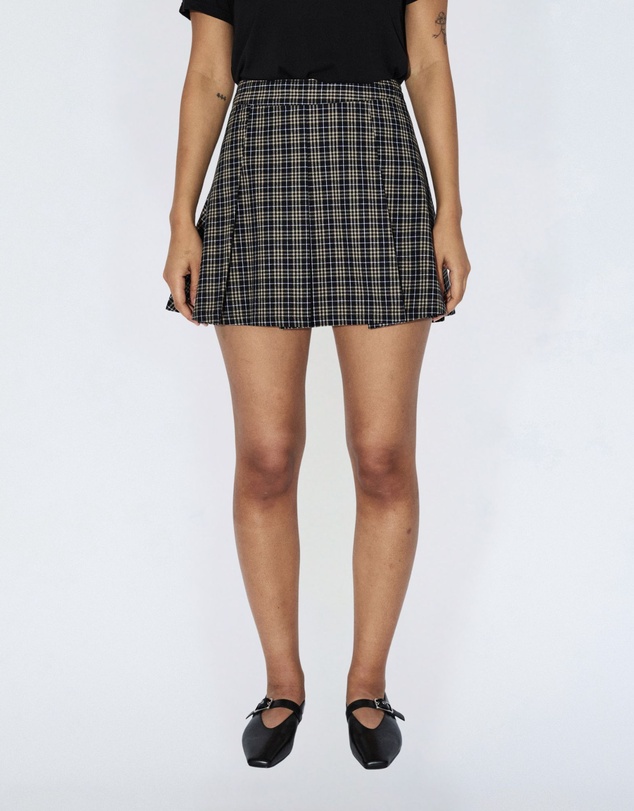Dr Denim - Sone Skirt Black Summer Check