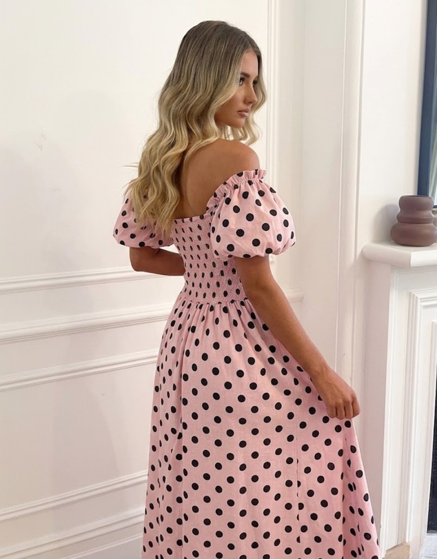 Esther & Co - Soheila Dress - Pink Spot