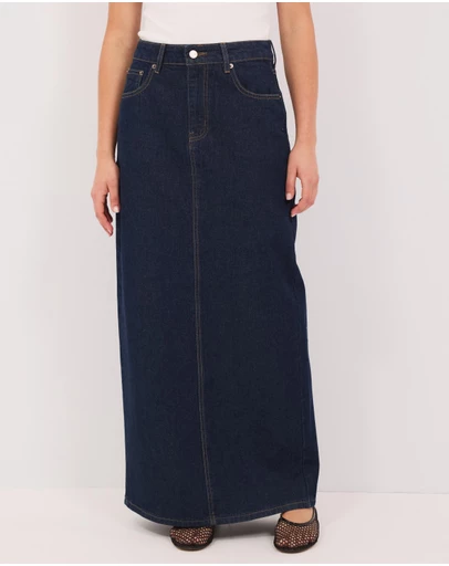 Calli - Cassandra Denim Maxi Skirt