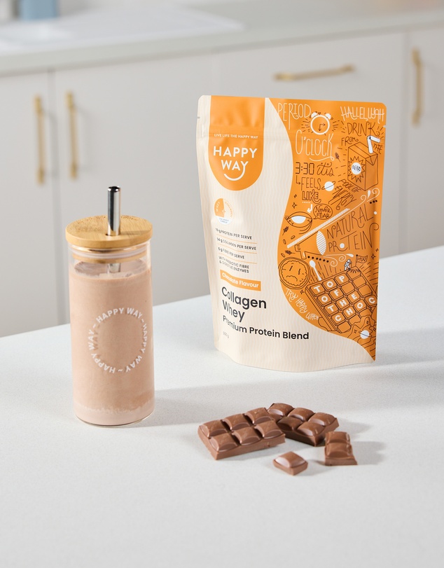 Happy Way - Chocolate Collagen Whey Protein Powder